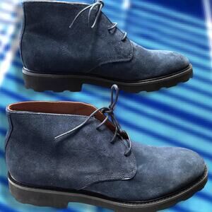 Men's Sz 10 GORDON RUSH Fremont Navy Suede Chukka Boots Model 201436 Never Worn